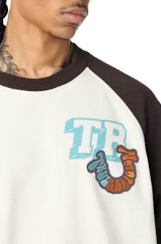 MULTI-LOGO RAGLAN CREWNECK SWEATSHIRT