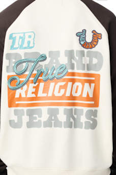 MULTI-LOGO RAGLAN CREWNECK SWEATSHIRT