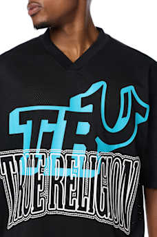 ARCHED LOGO MESH JERSEY
