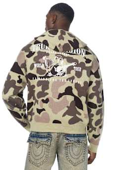 WORLD TOUR LOGO CAMO ZIP HOODIE