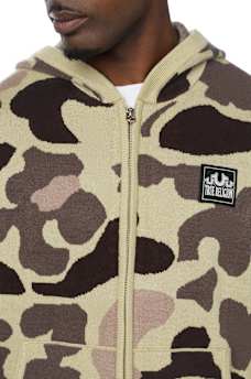 WORLD TOUR LOGO CAMO ZIP HOODIE