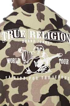 WORLD TOUR LOGO CAMO ZIP HOODIE