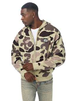 WORLD TOUR LOGO CAMO ZIP HOODIE