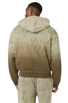 DIP-DYED BIG T BOXY ZIP HOODIE