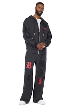 TOSSED LOGO ZIP HOODIE