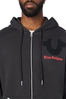 TOSSED LOGO ZIP HOODIE