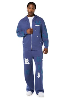 TOSSED LOGO ZIP HOODIE