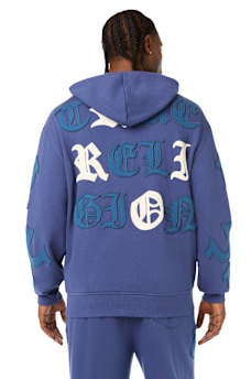 TOSSED LOGO ZIP HOODIE