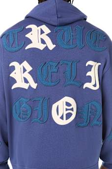 TOSSED LOGO ZIP HOODIE