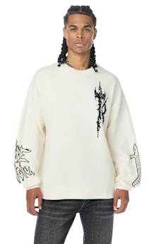 SCRIBBLE WAFFLE LONG SLEEVE TEE