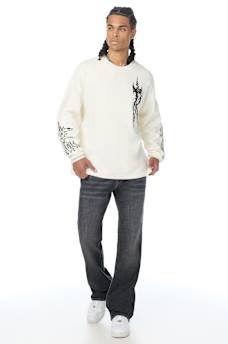 SCRIBBLE WAFFLE LONG SLEEVE TEE