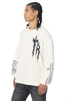 SCRIBBLE WAFFLE LONG SLEEVE TEE