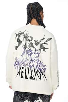 SCRIBBLE WAFFLE LONG SLEEVE TEE