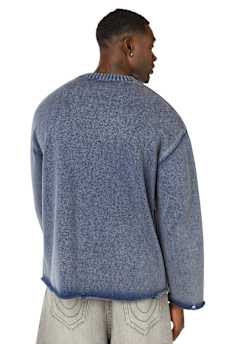 DENIM APPLIQU&Eacute; WASHED SWEATER