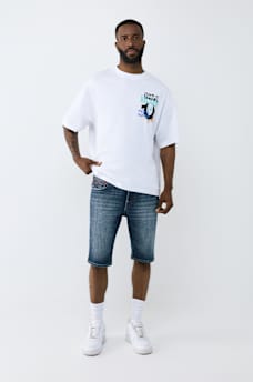RICKY EMBROIDERED FLAP SHORT
