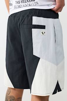 COLORBLOCK NYLON TRACK SHORT