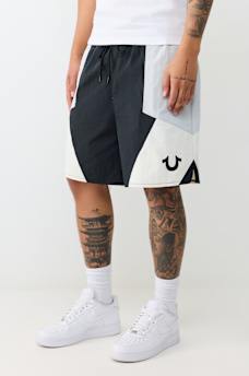 COLORBLOCK NYLON TRACK SHORT