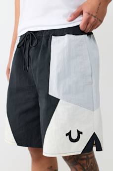 COLORBLOCK NYLON TRACK SHORT