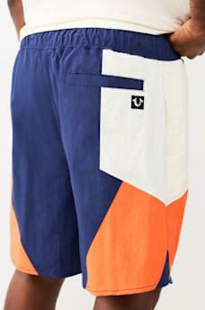 COLORBLOCK NYLON TRACK SHORT