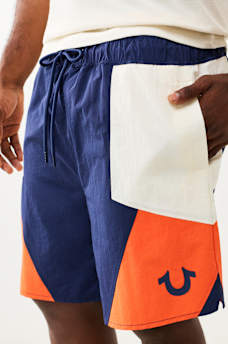 COLORBLOCK NYLON TRACK SHORT