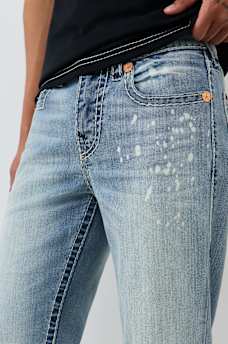 BILLY EMBROIDERED SUPER T BOOTCUT JEAN 34"
