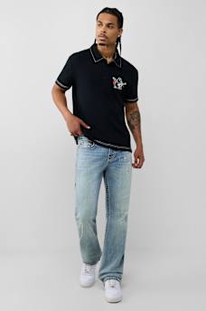 BILLY EMBROIDERED SUPER T BOOTCUT JEAN 34"