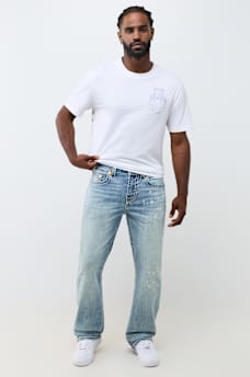 BILLY EMBROIDERED SUPER T BOOTCUT JEAN 34"