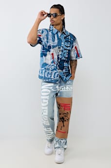 POPLIN ALLOVER PRINT SHIRT