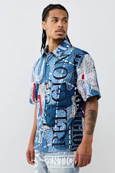 POPLIN ALLOVER PRINT SHIRT
