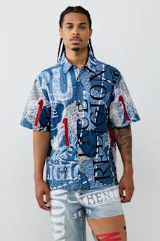 POPLIN ALLOVER PRINT SHIRT