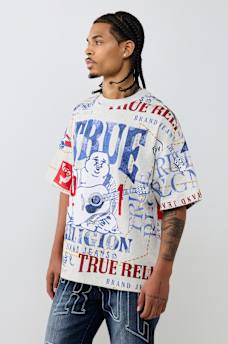 NO. 1 LOGO PRINT HEAVYWEIGHT OVERSIZED TEE