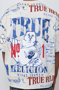 NO. 1 LOGO PRINT HEAVYWEIGHT OVERSIZED TEE