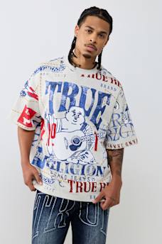 NO. 1 LOGO PRINT HEAVYWEIGHT OVERSIZED TEE