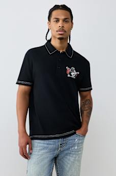 NO. 1 BUDDHA LOGO BIG T POLO SHIRT