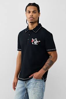 NO. 1 BUDDHA LOGO BIG T POLO SHIRT