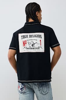 NO. 1 BUDDHA LOGO BIG T POLO SHIRT