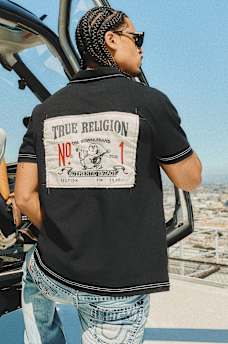 NO. 1 BUDDHA LOGO BIG T POLO SHIRT
