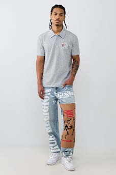NO. 1 BUDDHA LOGO BIG T POLO SHIRT