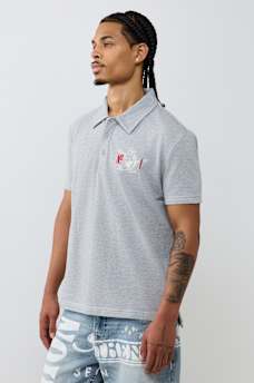 NO. 1 BUDDHA LOGO BIG T POLO SHIRT