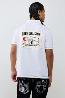 NO. 1 BUDDHA LOGO BIG T POLO SHIRT