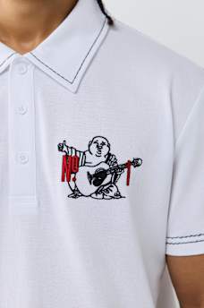 NO. 1 BUDDHA LOGO BIG T POLO SHIRT