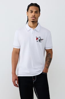 NO. 1 BUDDHA LOGO BIG T POLO SHIRT