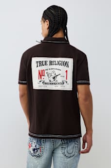 NO. 1 BUDDHA LOGO BIG T POLO SHIRT
