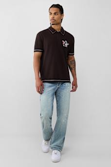 NO. 1 BUDDHA LOGO BIG T POLO SHIRT