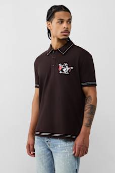 NO. 1 BUDDHA LOGO BIG T POLO SHIRT