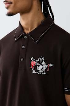 NO. 1 BUDDHA LOGO BIG T POLO SHIRT