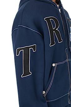 STENCIL LOGO BIG T BOXY ZIP-UP HOODIE