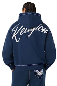 STENCIL LOGO BIG T BOXY ZIP-UP HOODIE