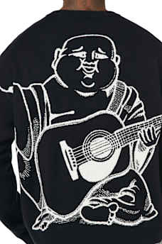 ARCHED LOGO BUDDHA SWEATER