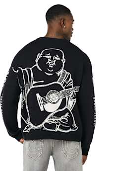 ARCHED LOGO BUDDHA SWEATER